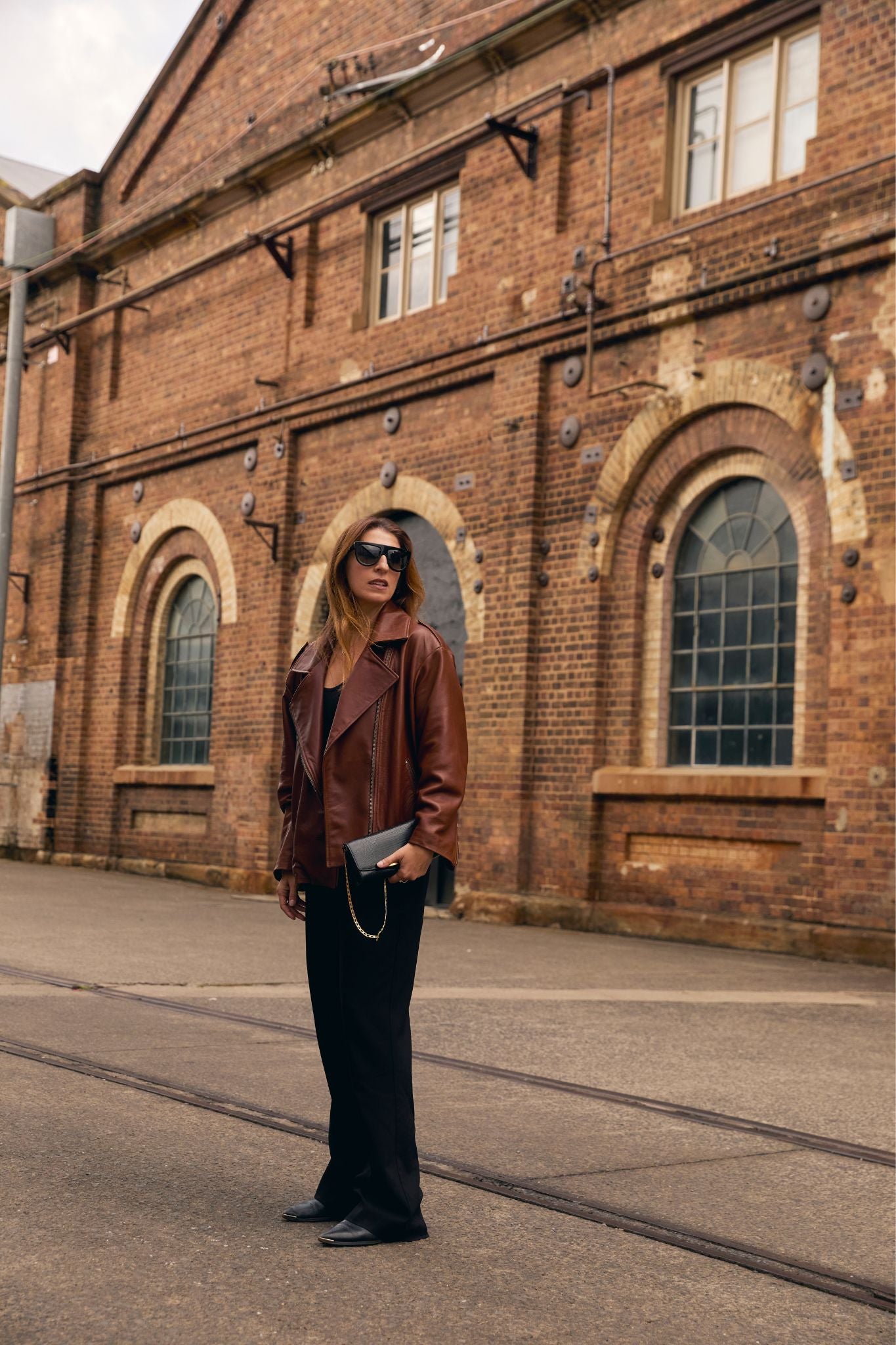 New Yorker Oversized Motor Jacket – Vintage Chocolate Leather