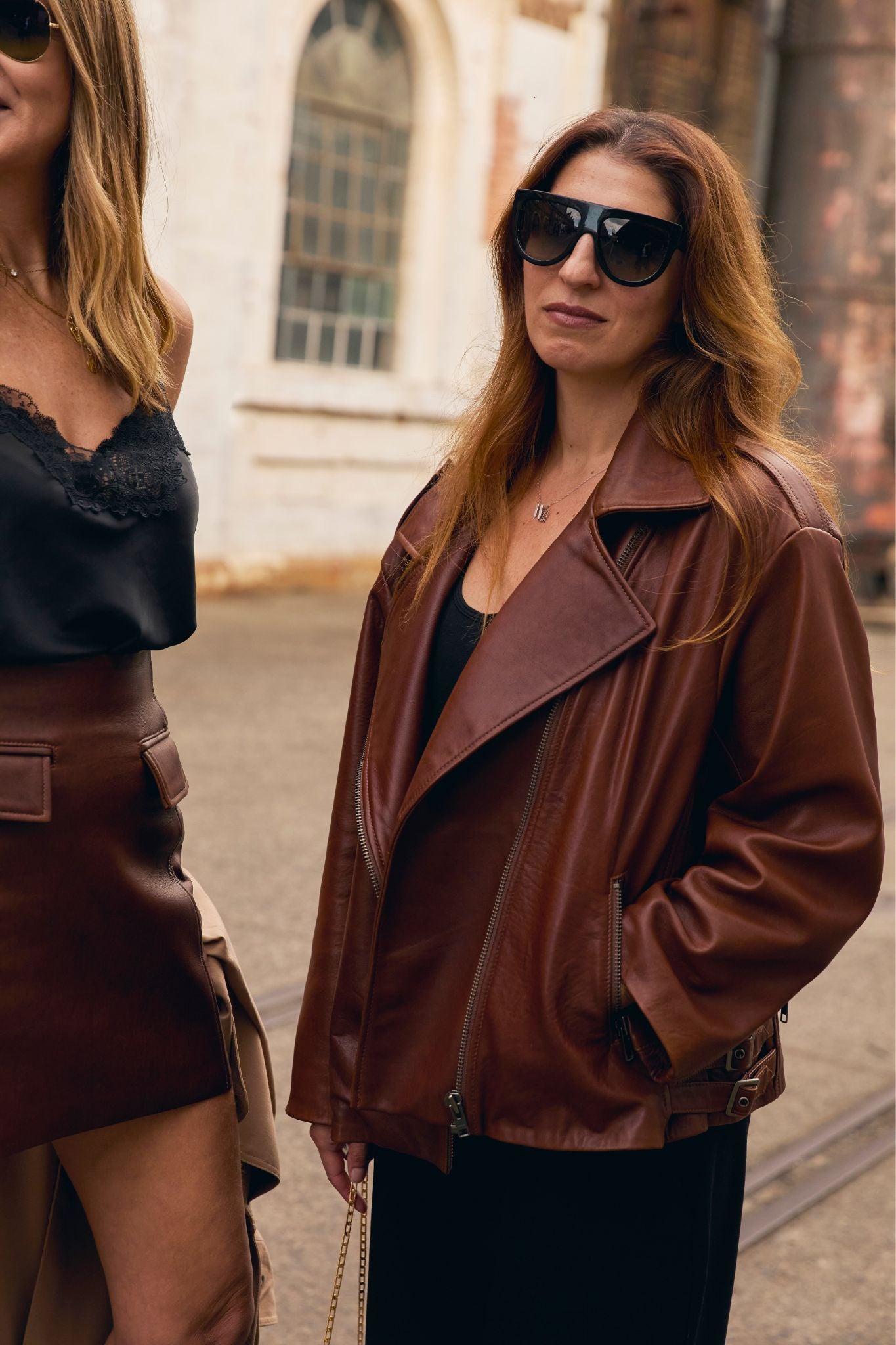 Delmar Skirt - Vintage Chocolate Leather