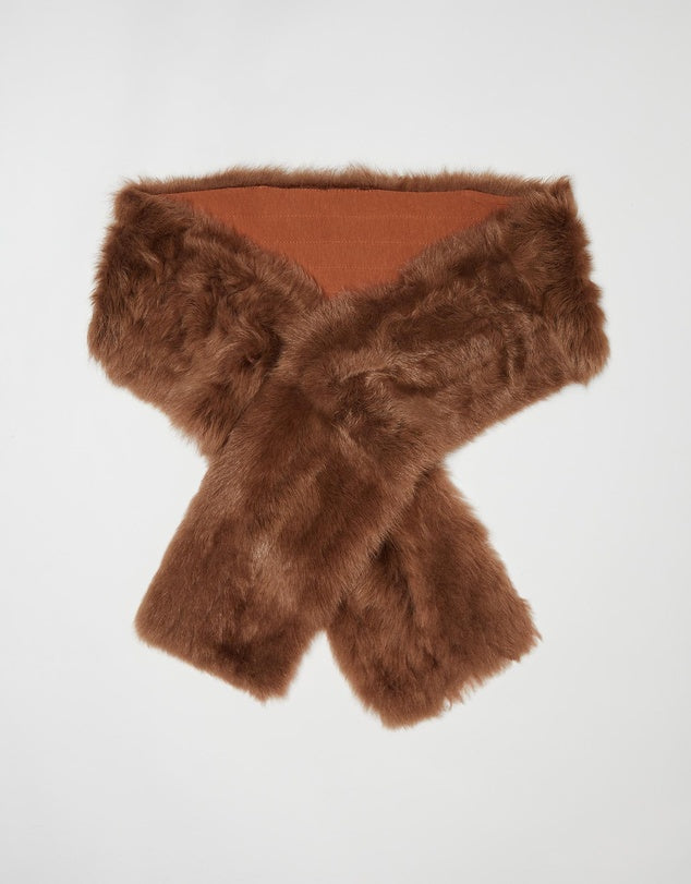Upper West Shearling Scarf Noccialo Brown Shearling