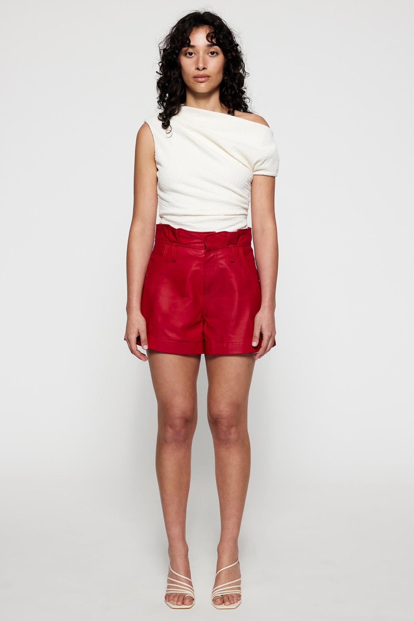 Sullivan Paperbag Short Lipstick Red Leather