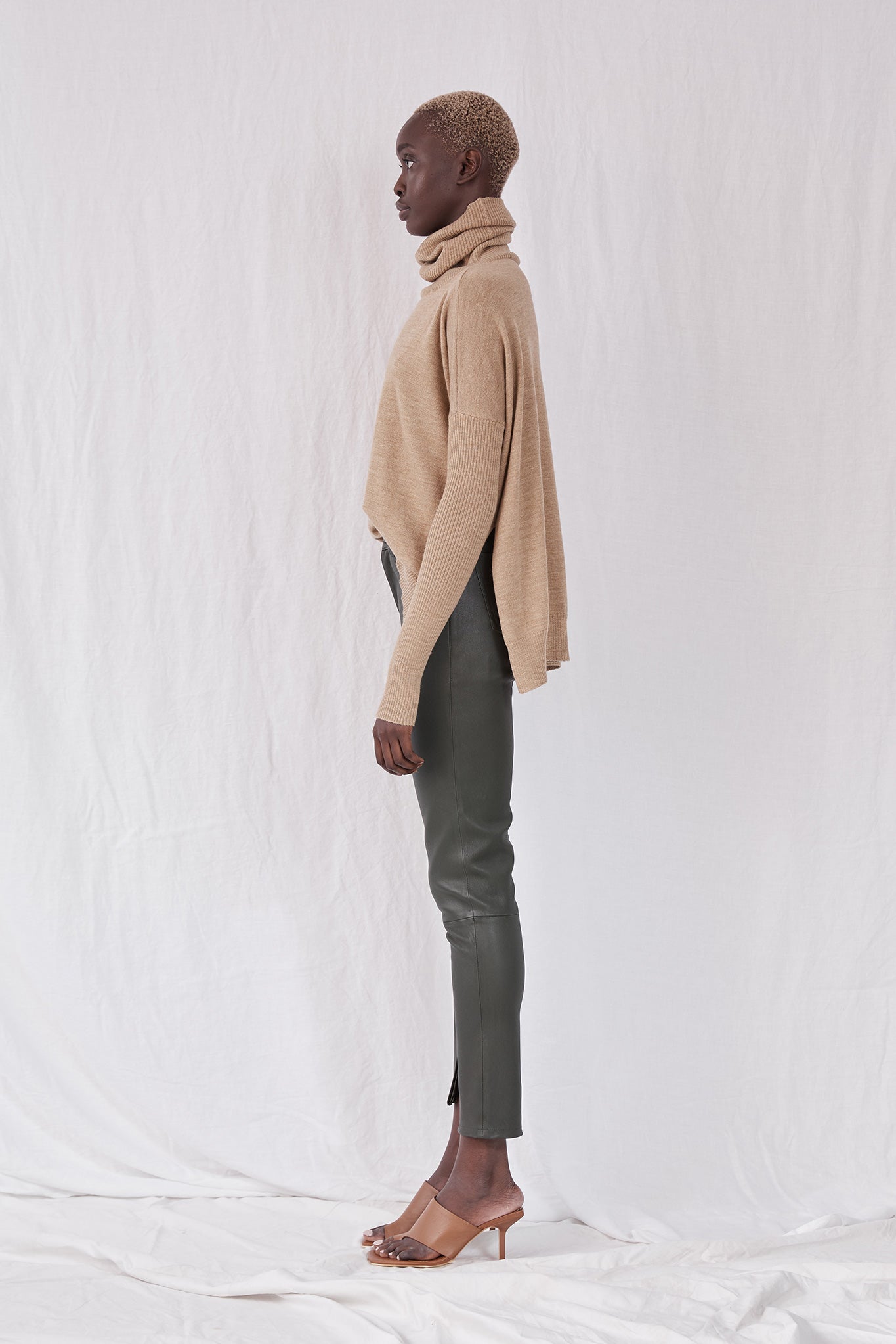 Houston High Rise Legging Deep Depths Stretch Leather - SAMPLE