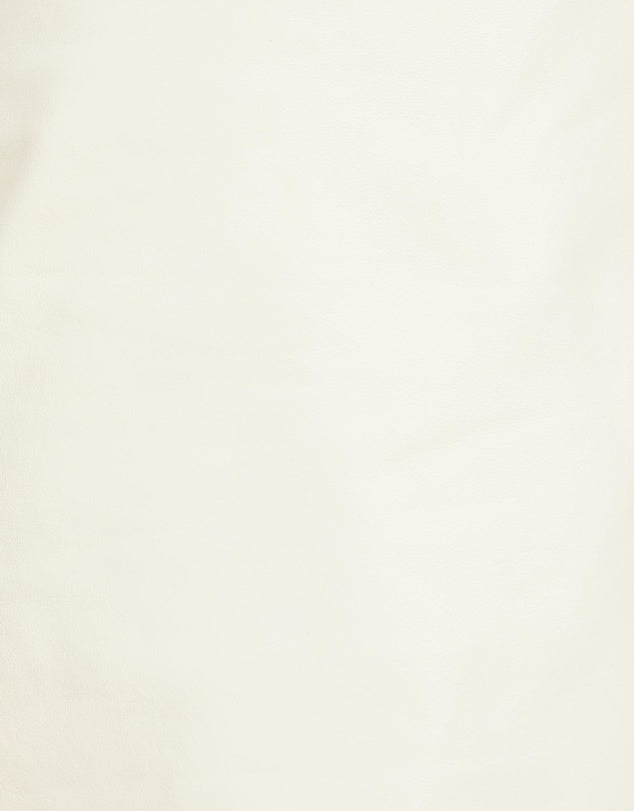 Grove Straight Leg Pant Seashell White Stretch Leather