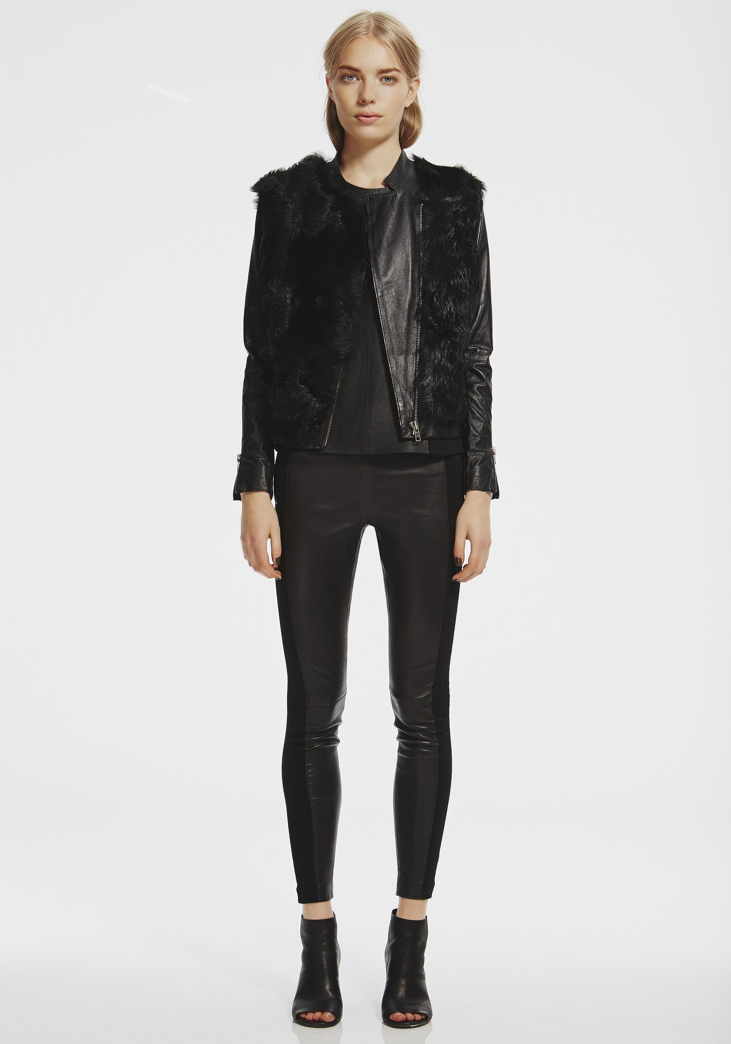 Eldridge Leather Skins Black - SAMPLE