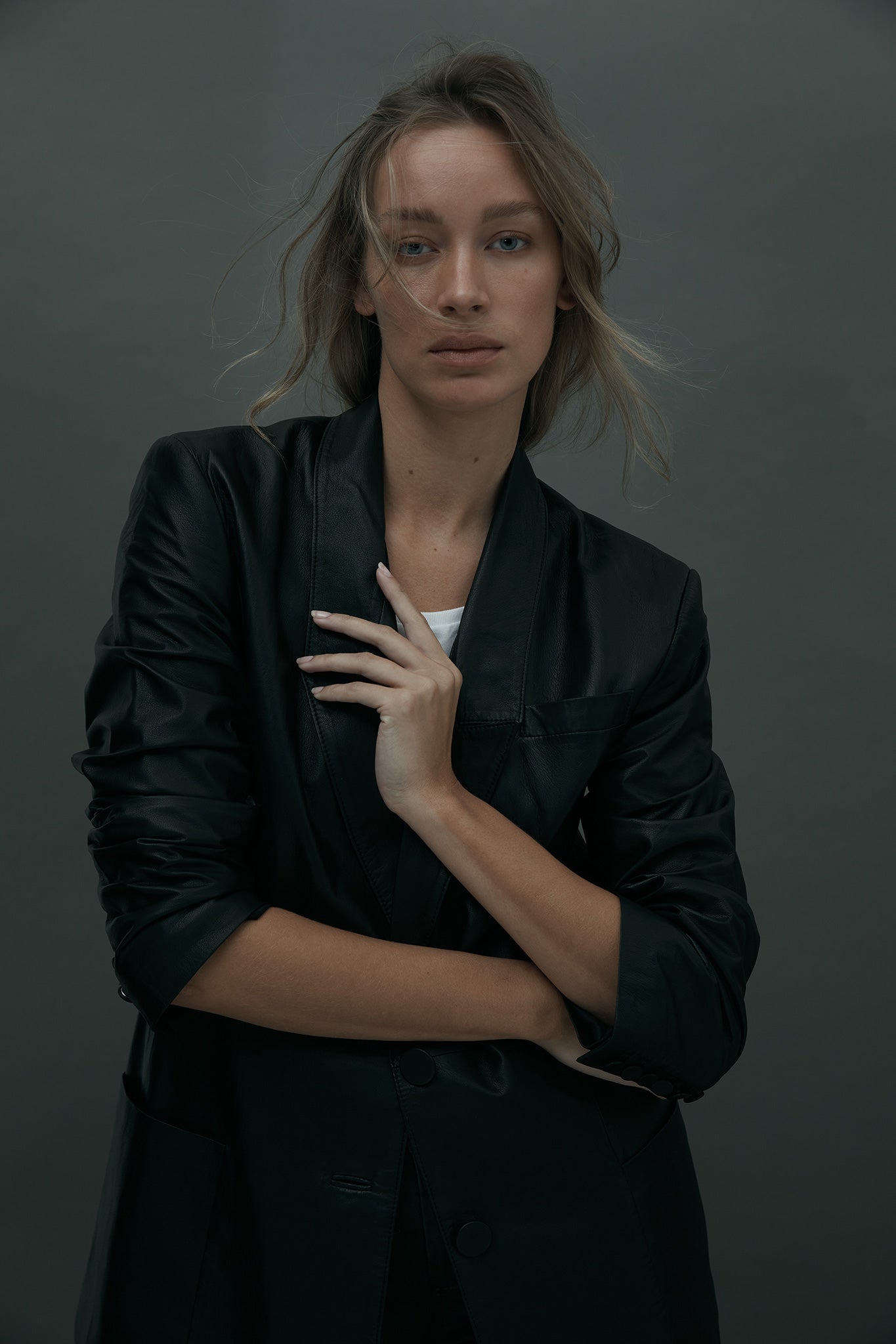 Broome Blazer Black Leather