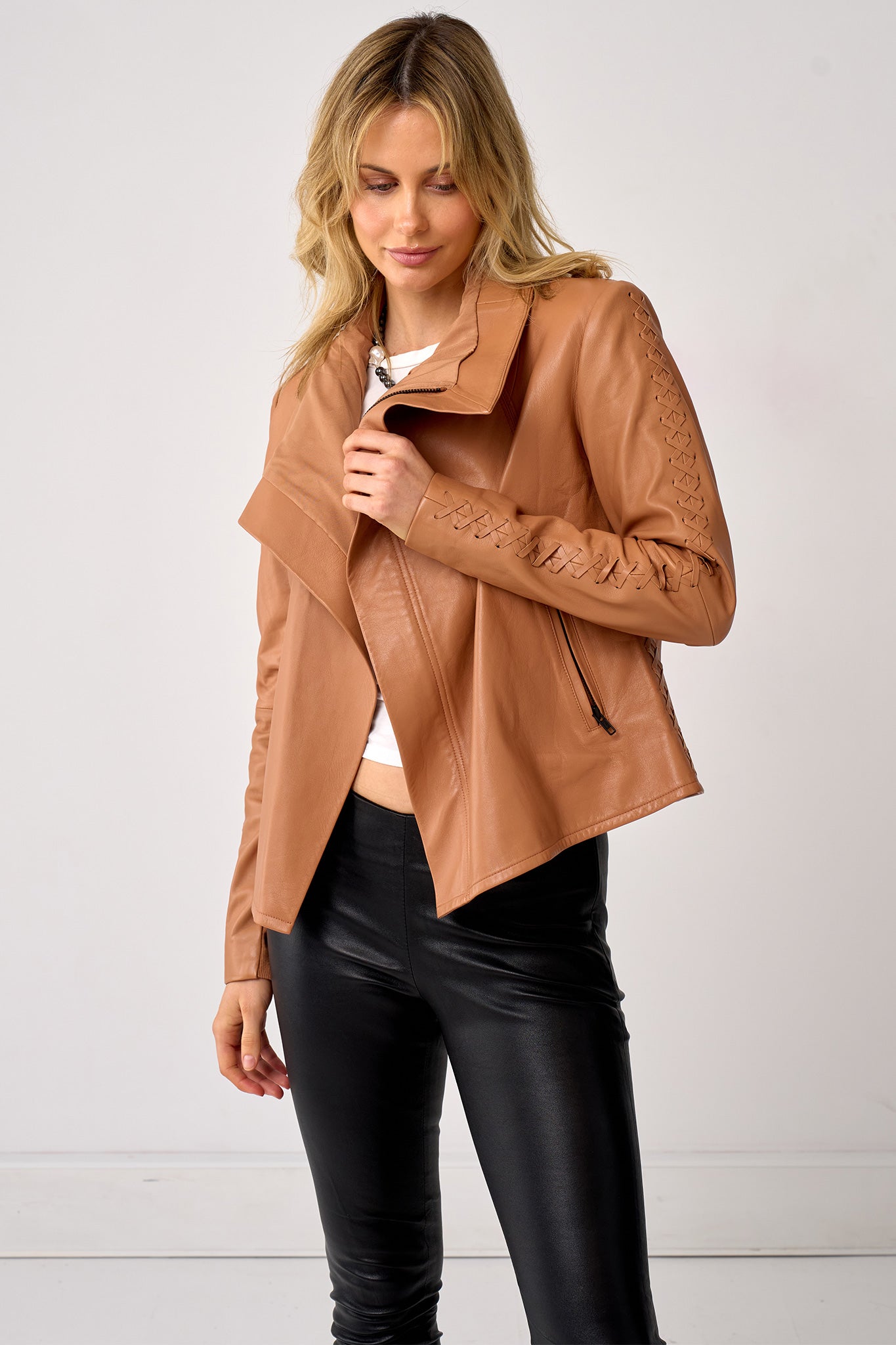 The Paddington Drape Jacket Golden Tan