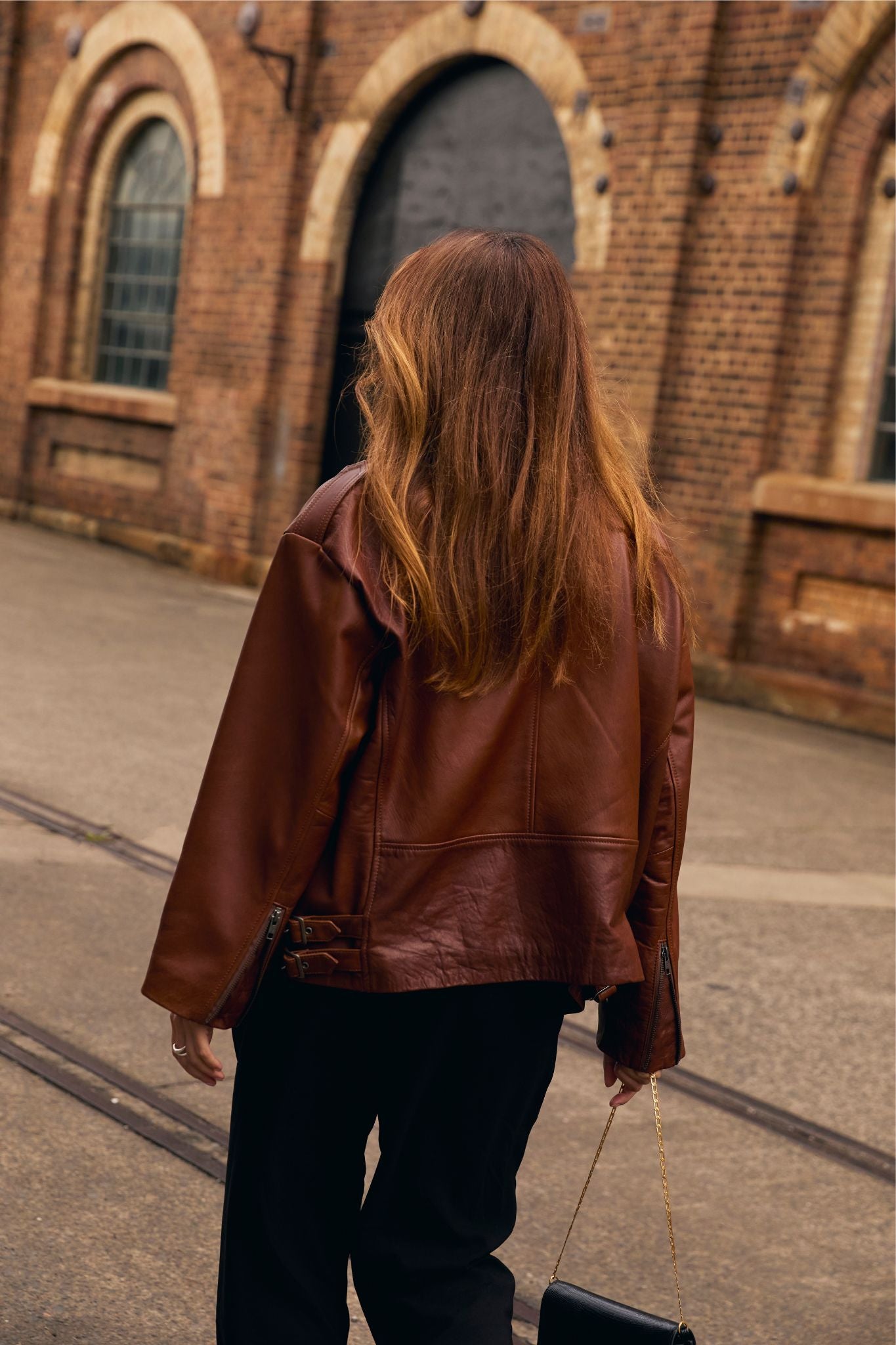 New Yorker Oversized Motor Jacket – Vintage Chocolate Leather