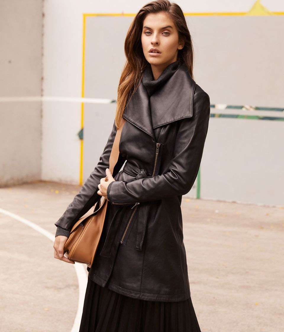 Crosby Cape Black Leather Cape | Genuine Leather Jacket