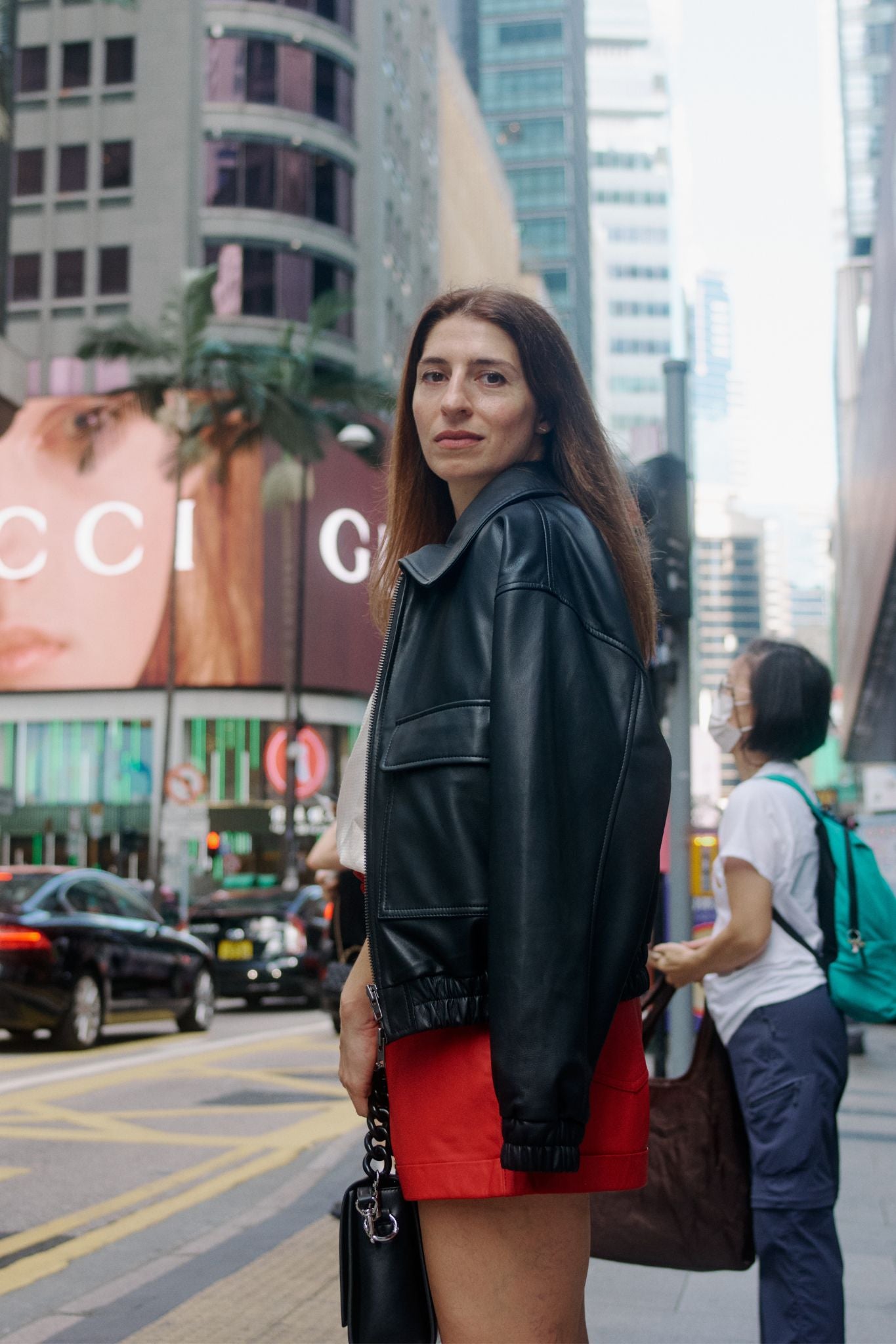 Bedford Bomber Funnel Neck Jacket Black Leather