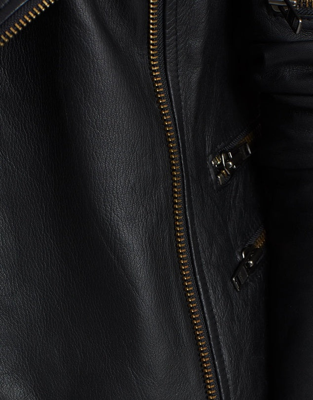 Greenwich Street Motor Jacket Black Leather