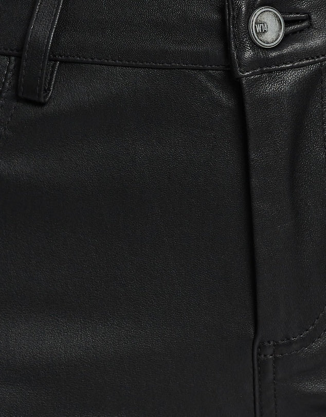 The Bondi Slouch Pant Black Stretch Leather