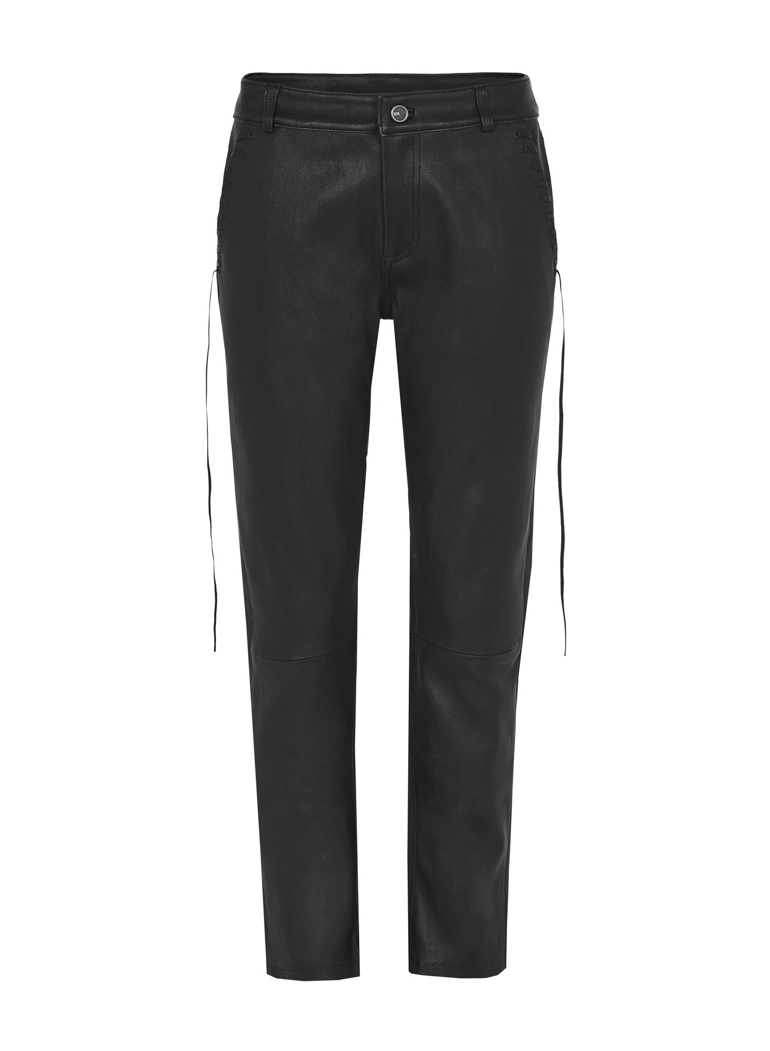 The Bondi Slouch Pant Black Stretch Leather