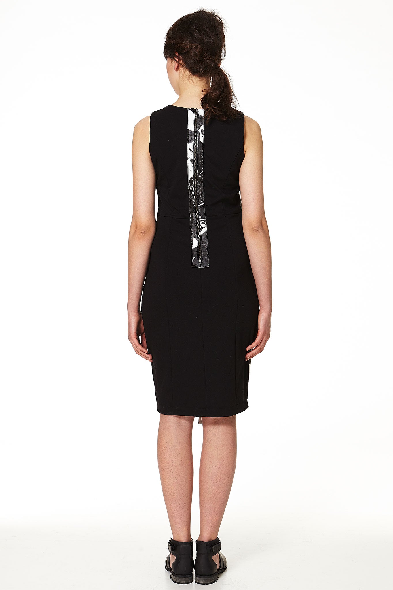 Vanderbilt Leather Dress with Fold PRINT - SAMPLE