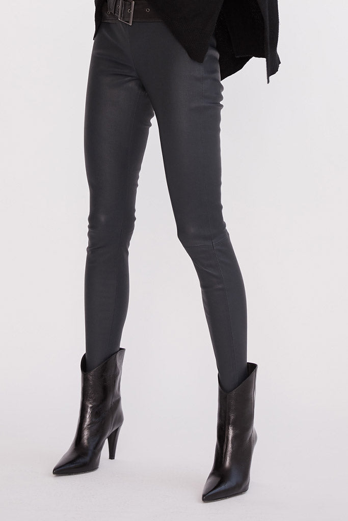 West Broadway Legging Midnight Navy Stretch Leather