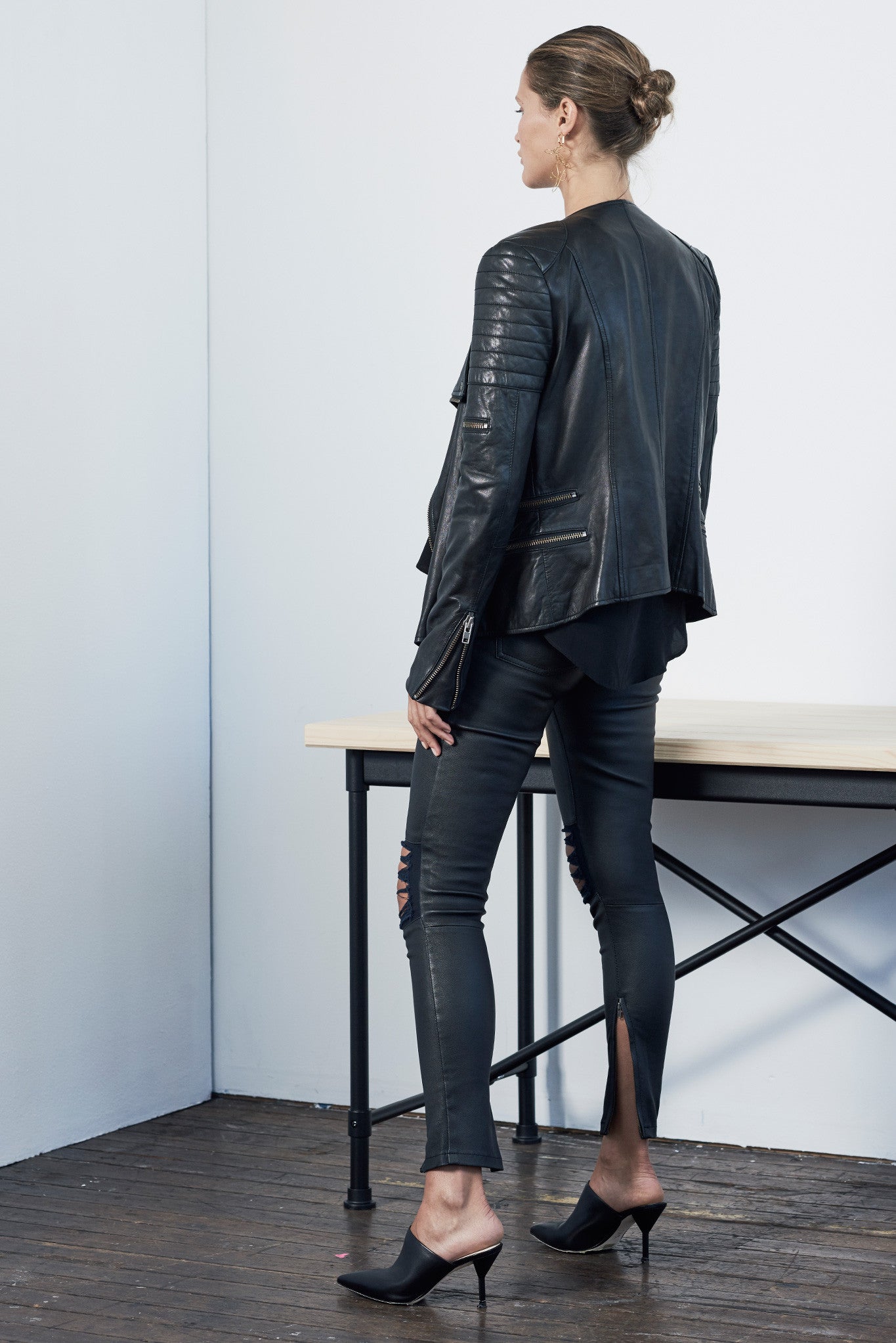 Greenwich Street Motor Jacket Black Leather