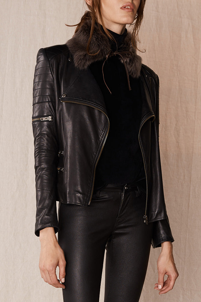 Greenwich Street Motor Jacket Black Leather