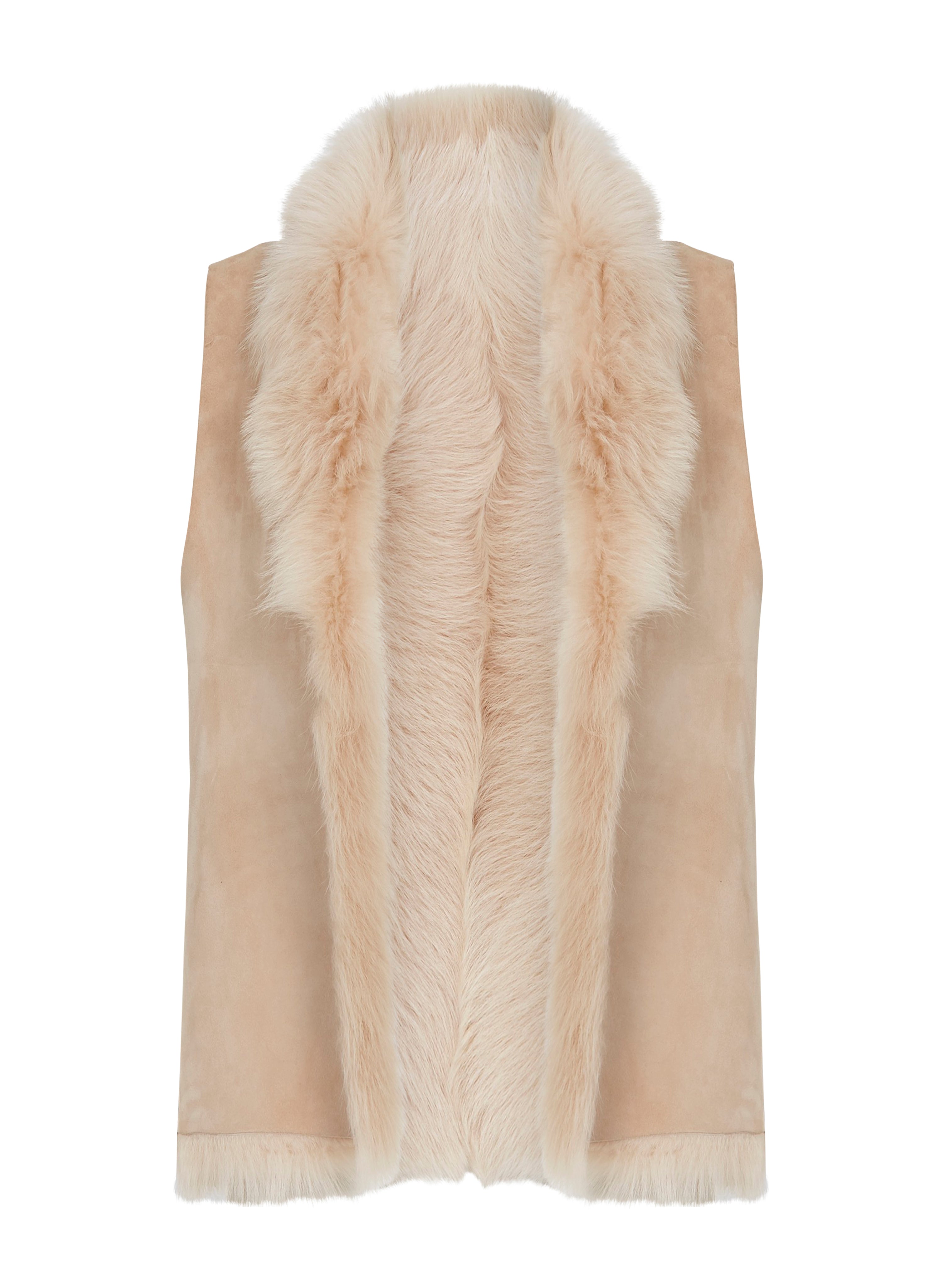 Bushwick Reversible Vest Blush Shearling - SAMPLE