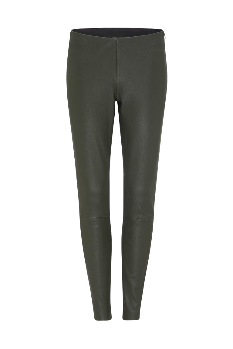 Olive green 2024 leather leggings