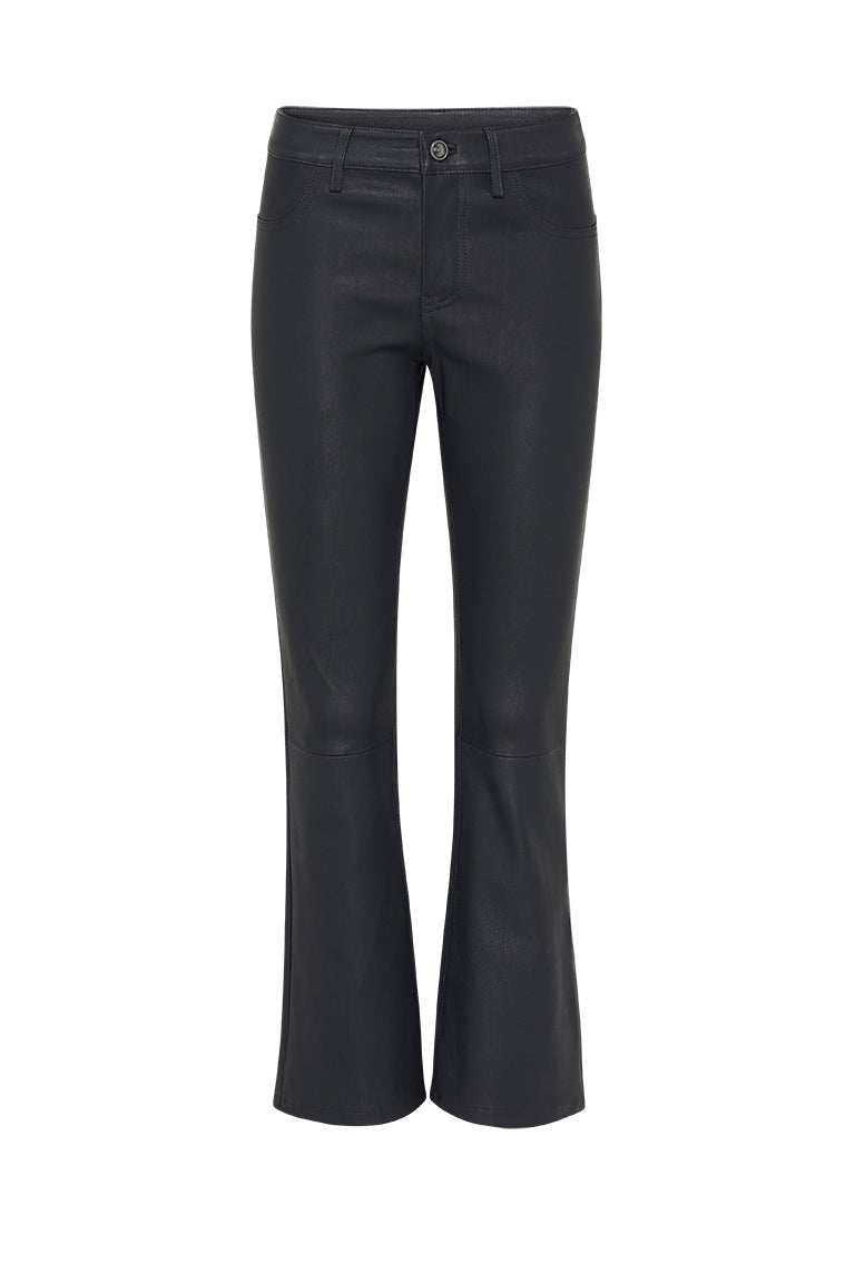 Midtown Kick Flare Pant Ink Stretch Leather