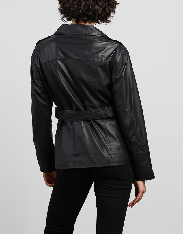 Ludlow Motor Leather Jacket 2.0 Feather Nappa Black Leather - SAMPLE