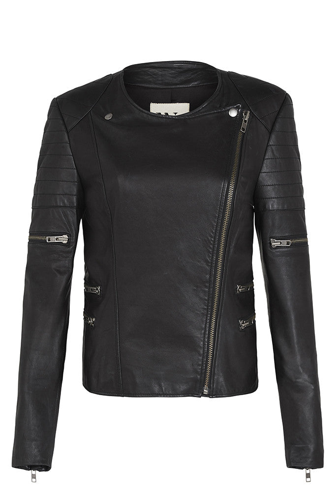 Greenwich Street Motor Jacket Black Leather