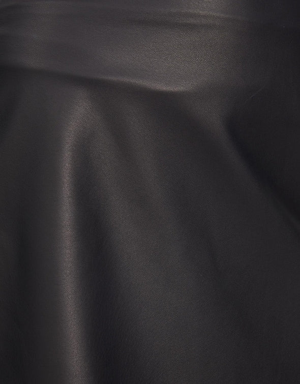 Rockefeller A-line Leather Skirt Dark Marine Leather