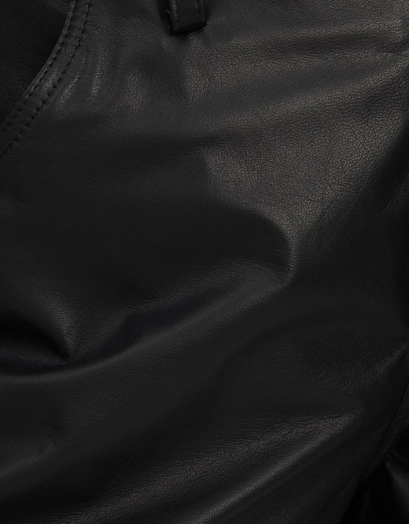 Sullivan Paperbag Short Summer Black Leather