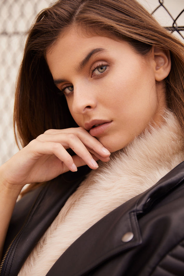 Crosby Cape Black Leather