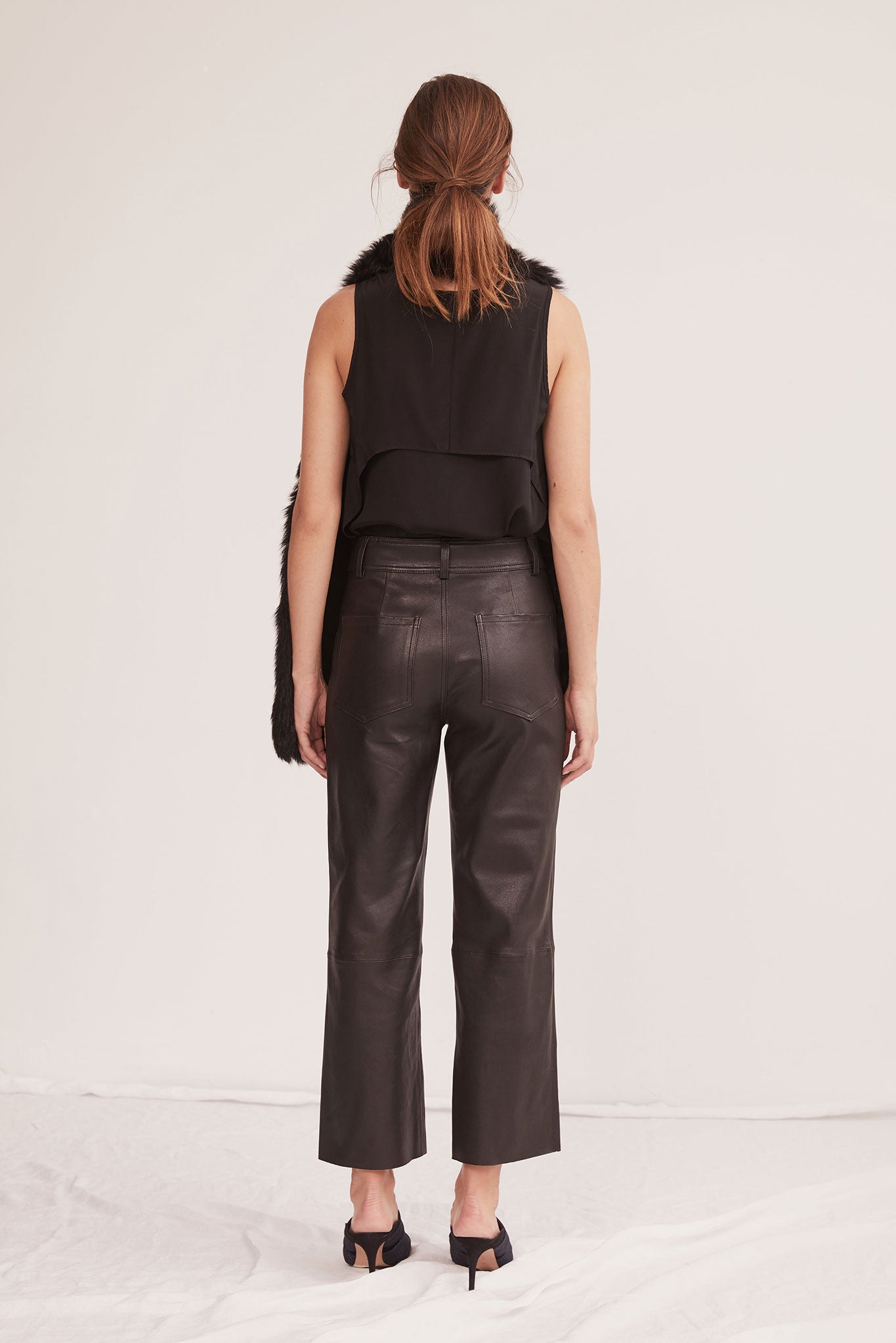 Prospect Pant Black Stretch Leather - SAMPLE