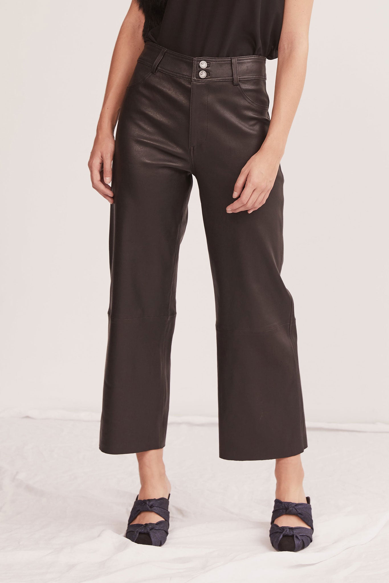 Prospect Pant Black Stretch Leather - SAMPLE