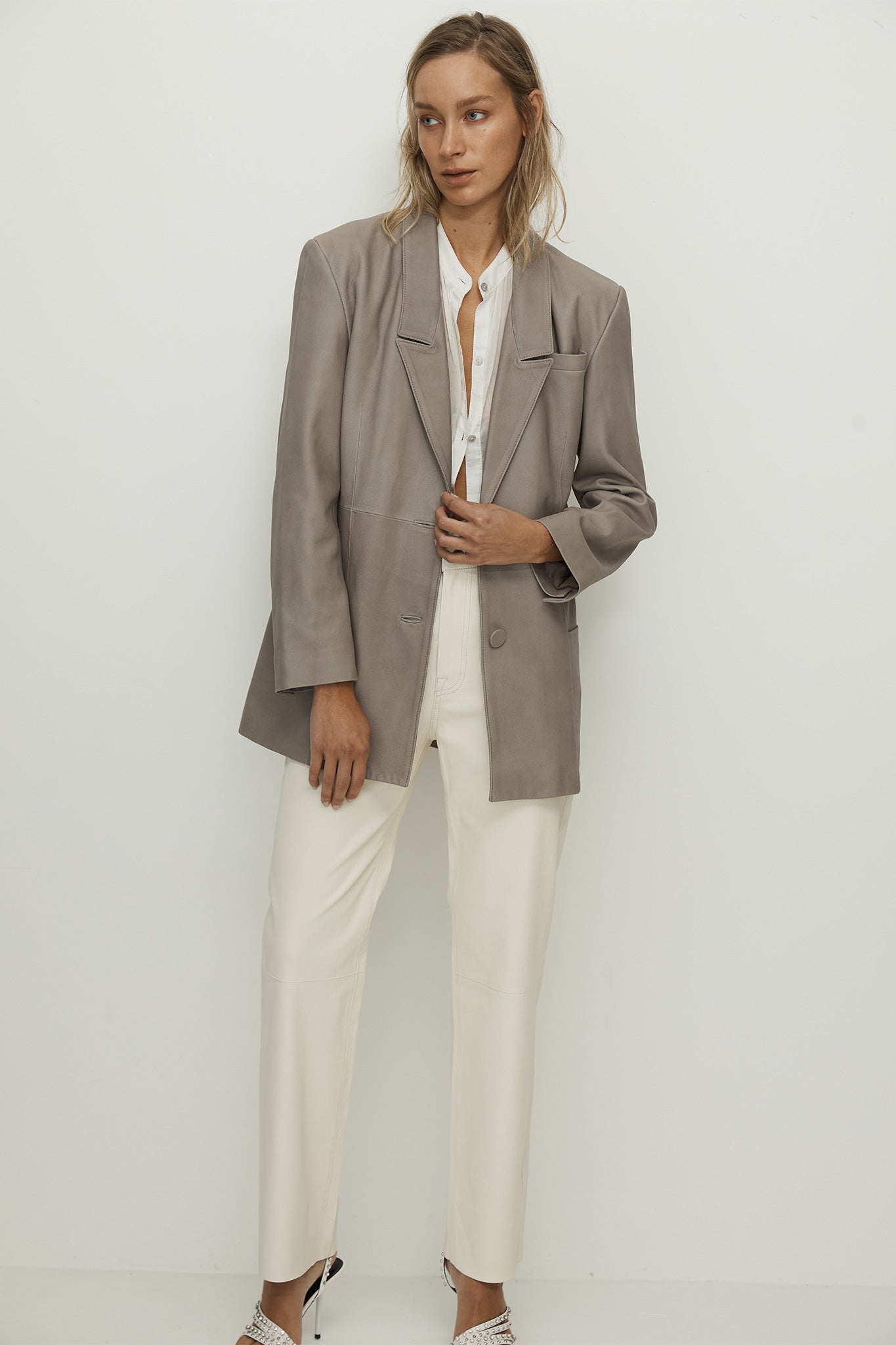 Broome Blazer Moonlight Grey Leather