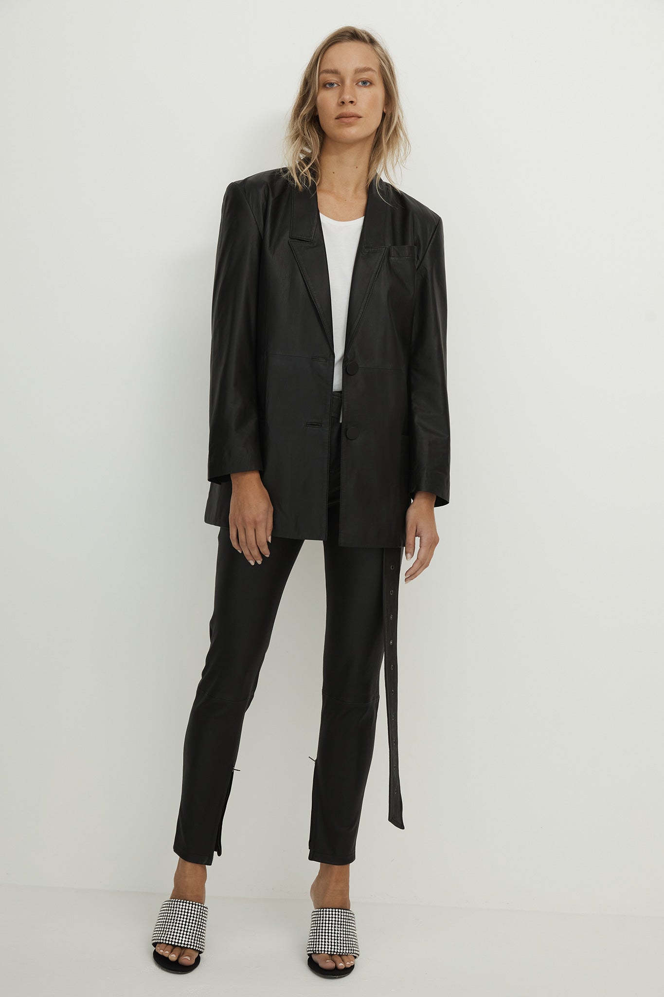 Broome Blazer Black Leather