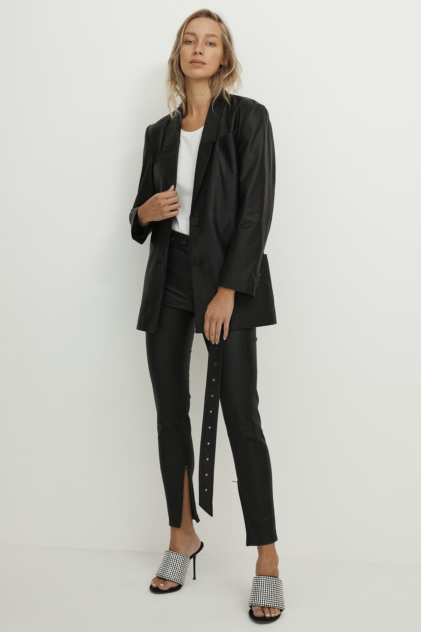 Broome Blazer Black Leather