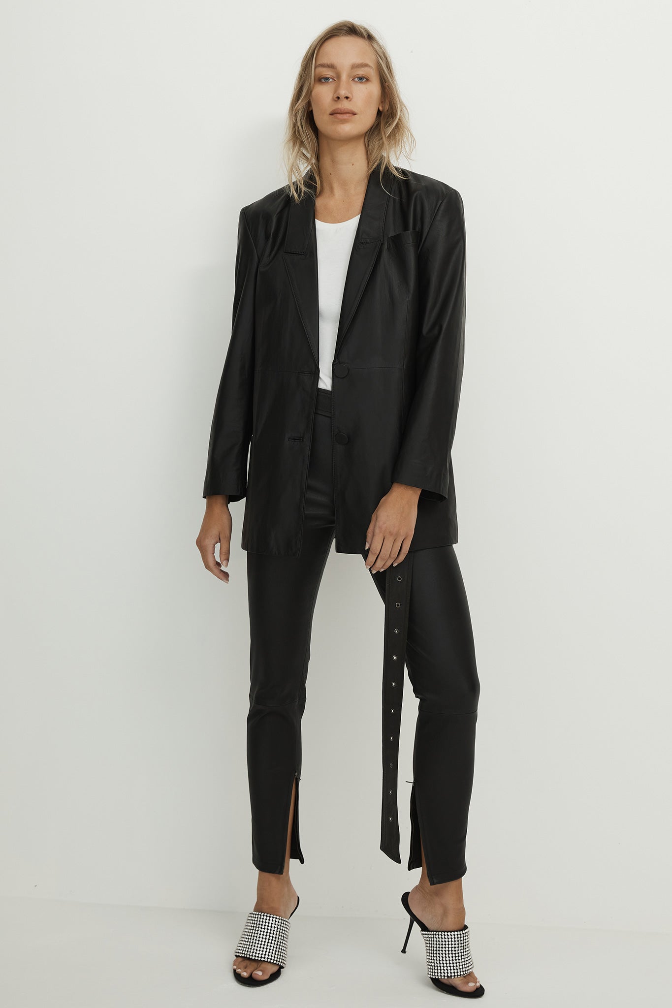 Broome Blazer Black Leather