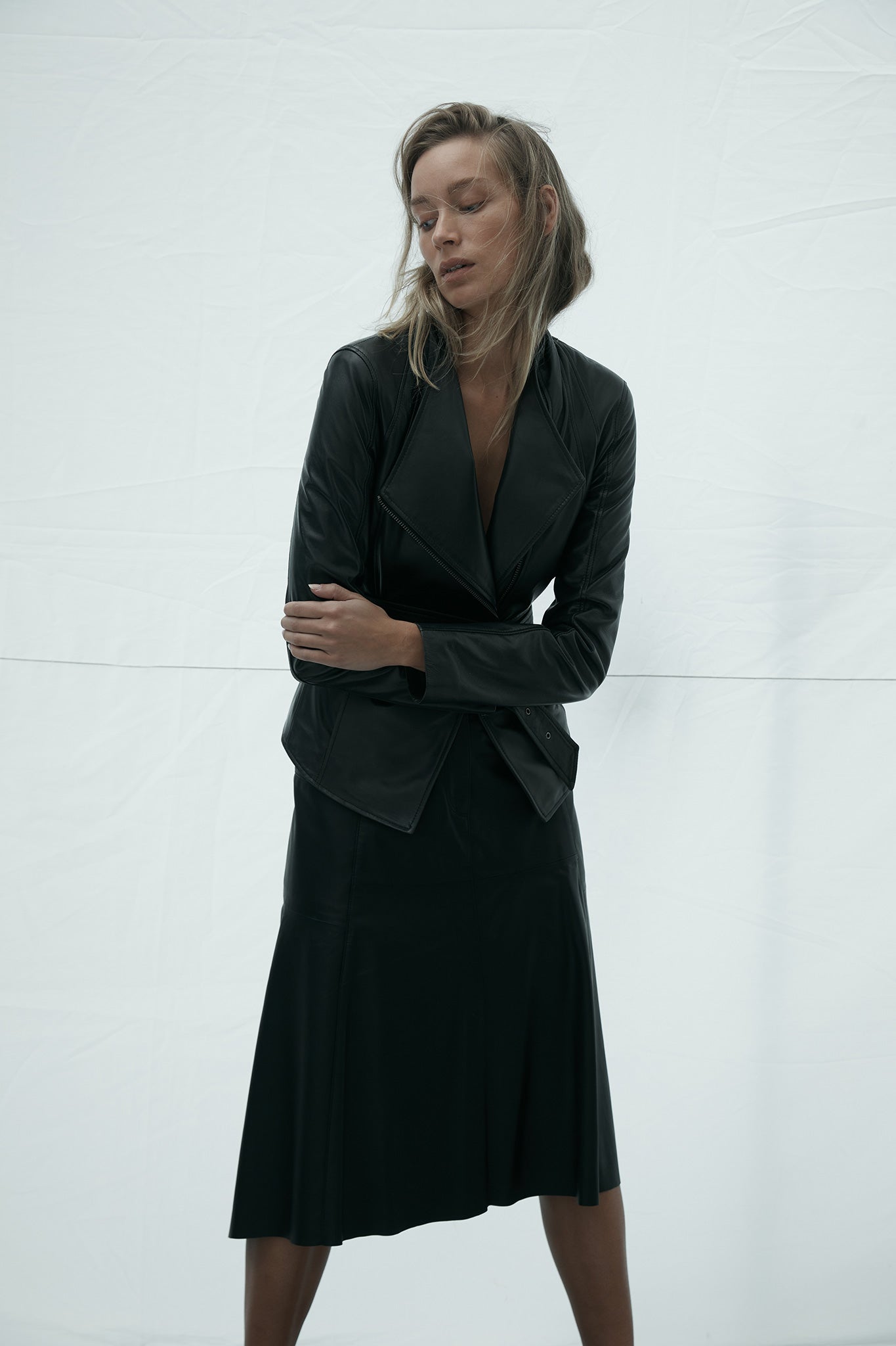 Elizabeth Jacket Vegetable Tanned Black Leather