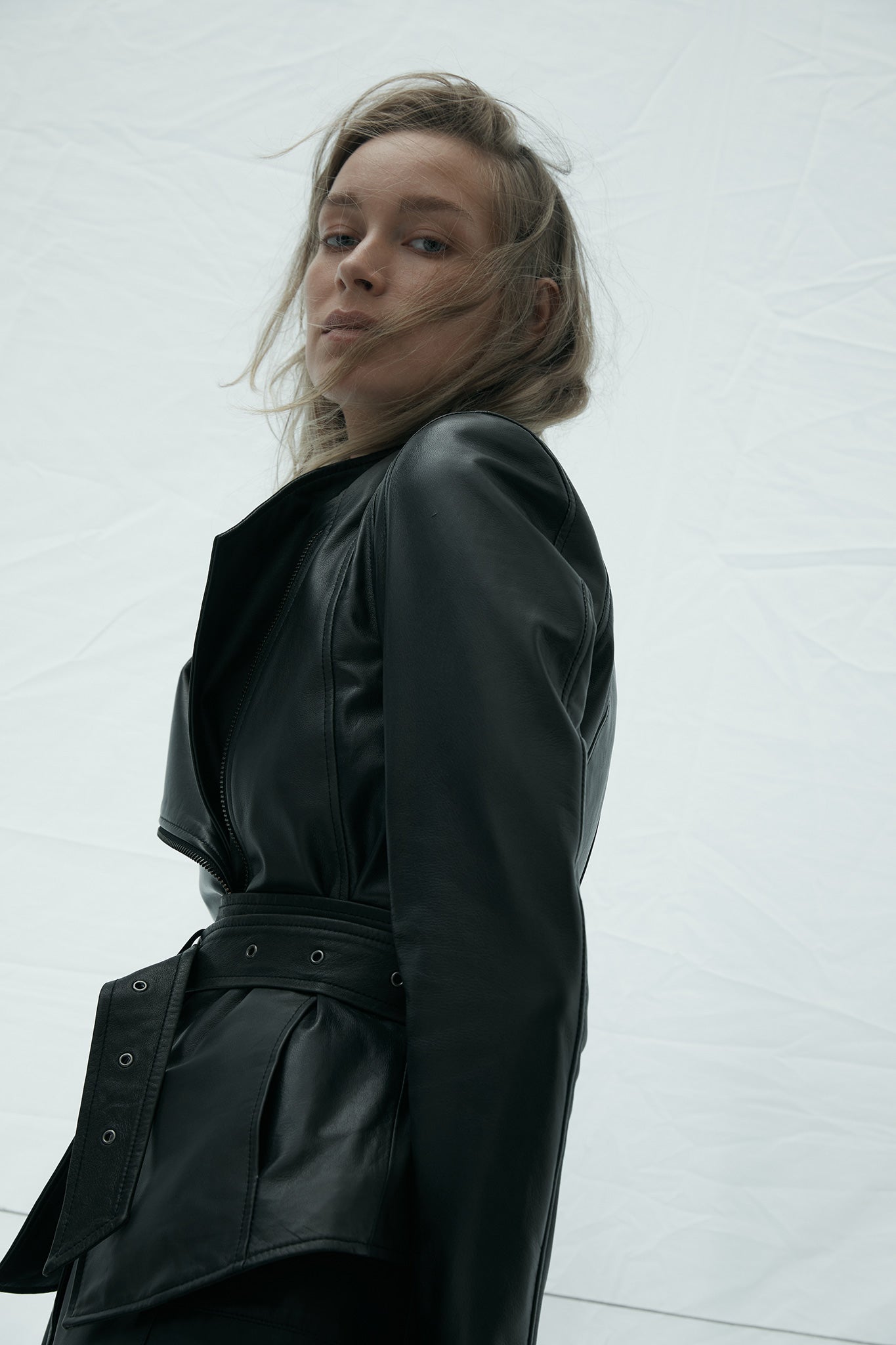 Elizabeth Jacket Vegetable Tanned Black Leather