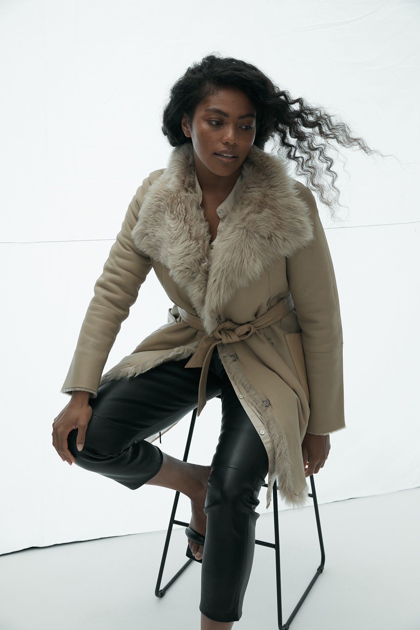 Shearling coat outlet womens zara