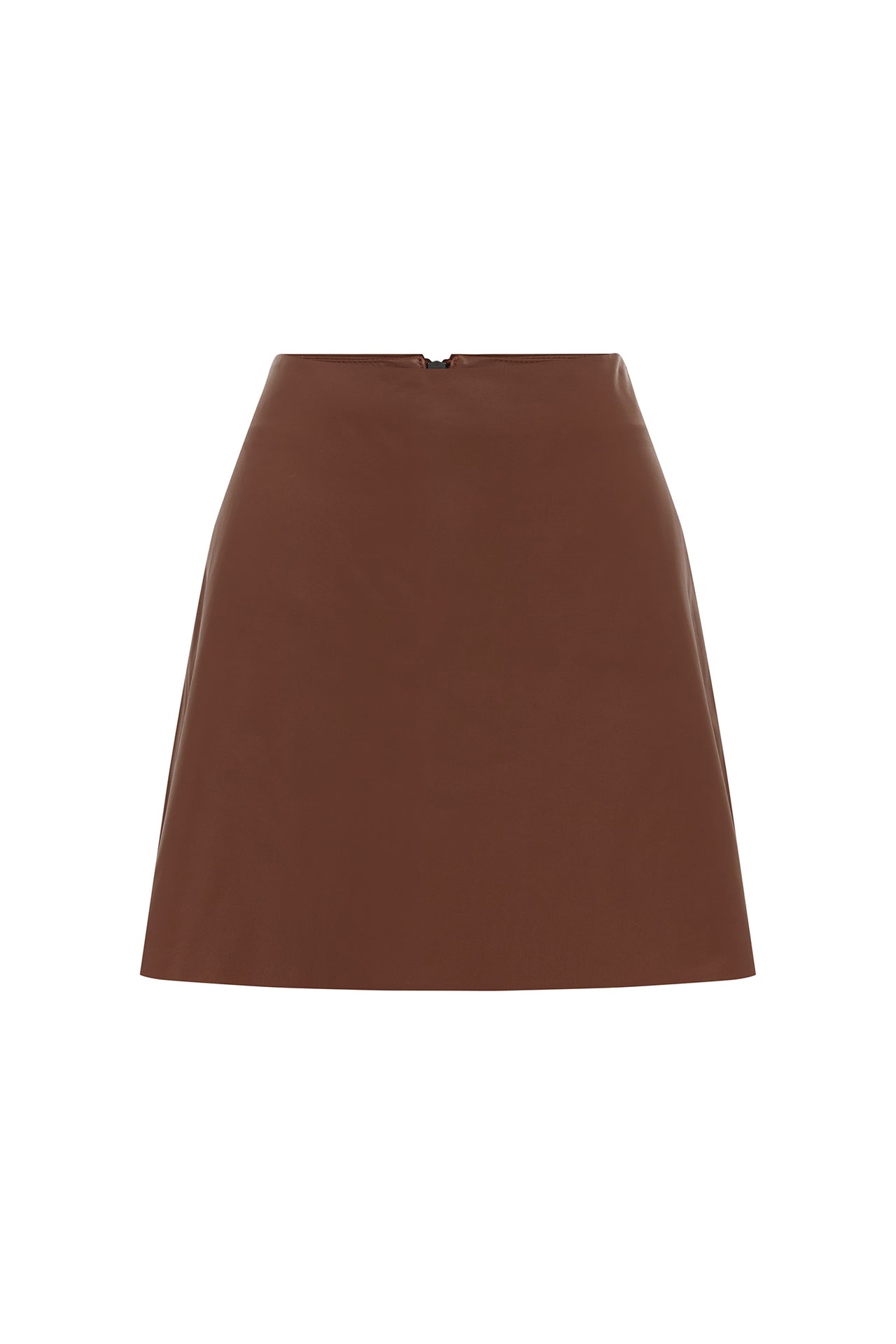 Rockefeller A-line Leather Skirt Sierra Leather