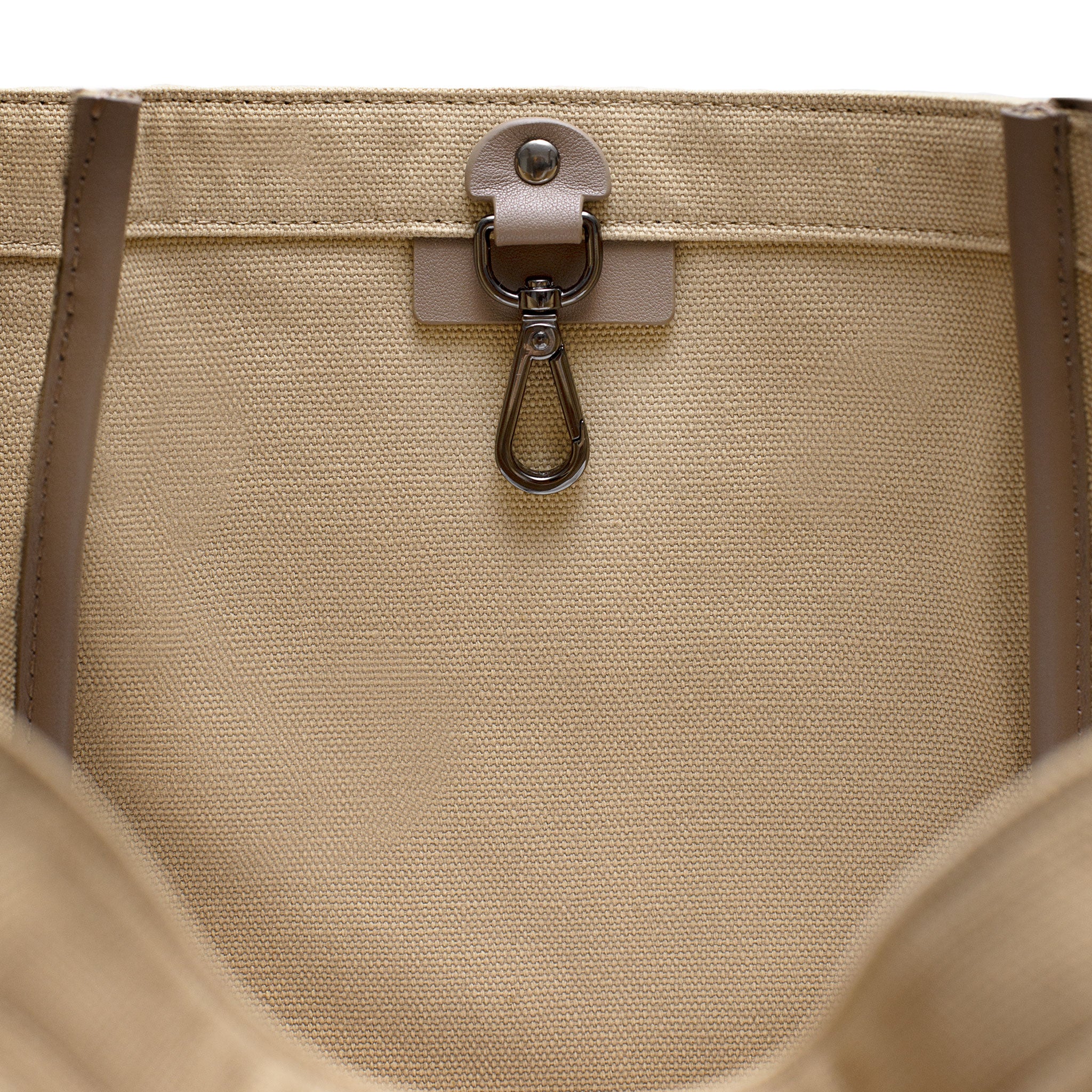 Fifth Avenue Tote Shoulder Bag Camel Canvas & Leather