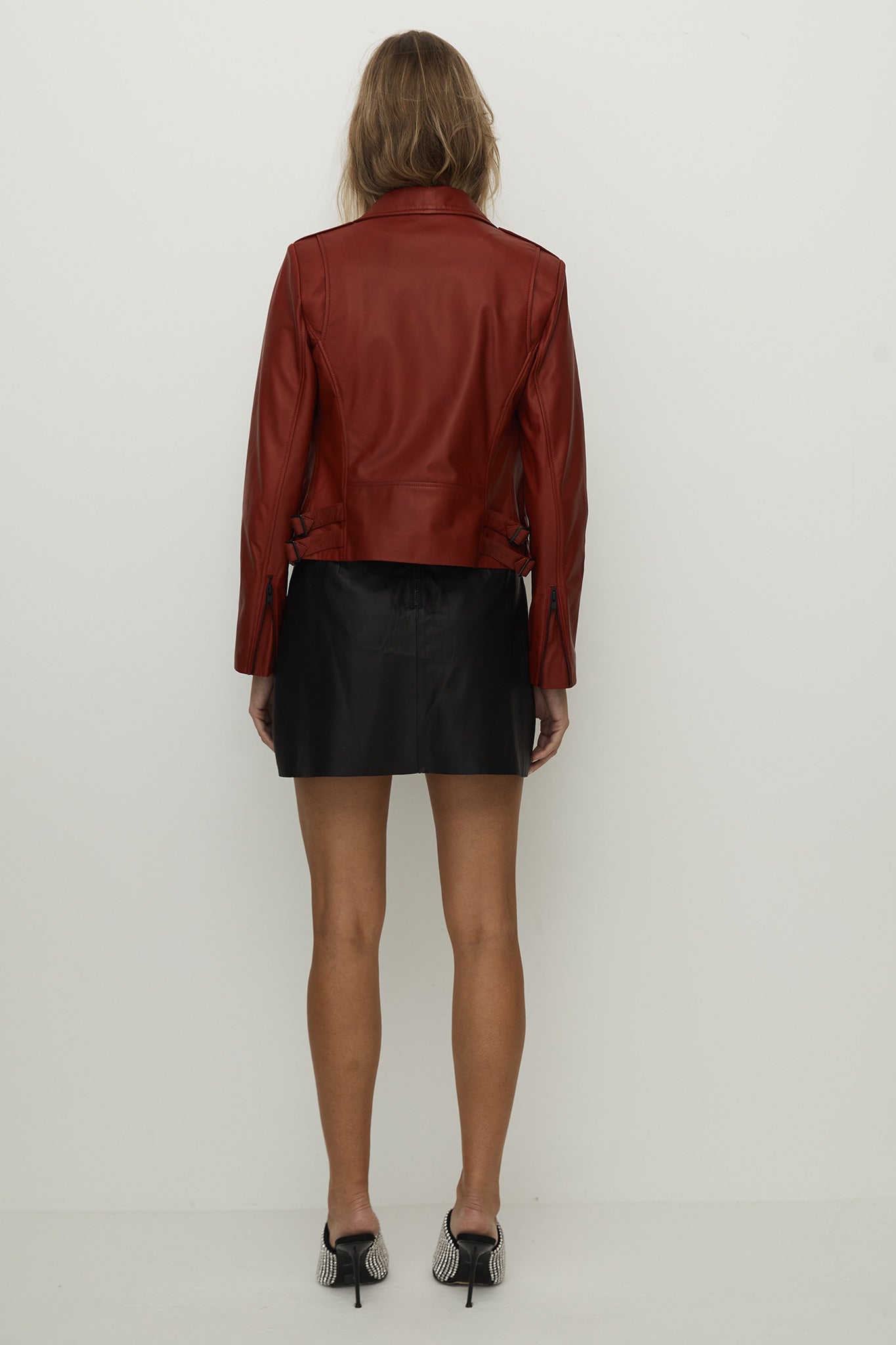 New Yorker Motor Jacket Rhythmic Red Leather